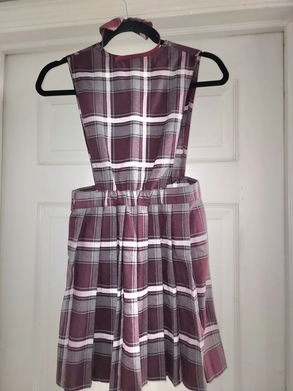 Girls Purple Plaid School-Style Costume Dress